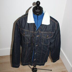 Mens Medium Denim Brooklynn Cloth Medium Blue Sherpa Lined